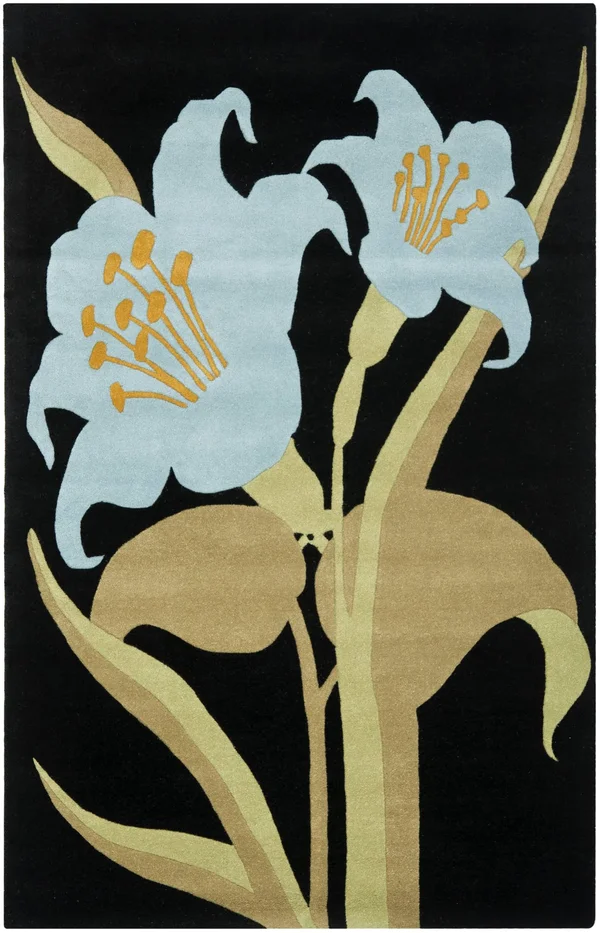 Safavieh Soho SOH792A 3&6x22 x 5&6x22 Black, Blue Area Rug