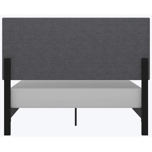 Pemberly Row Upholstered Queen Panel Bed in Gray - PR-4753-1711875