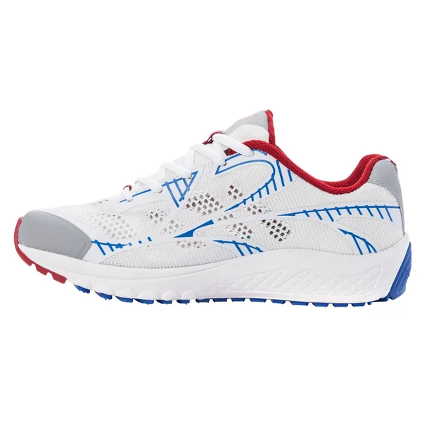 Propet Women's One LT Sneaker - White/Red - Size 12 - Narrow
