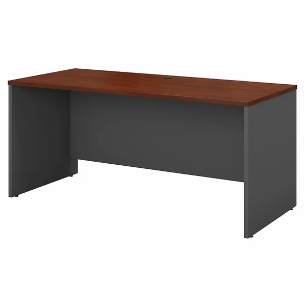 Bush Business Furniture Components Credenza Desk 60x22W x 24x22D - Hansen Cherry/Graphite Gray, Standard Delivery