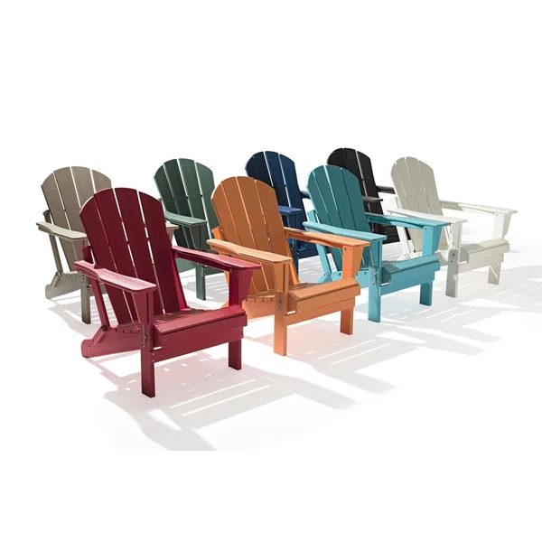 Westin Outdoor 2001029 Outdoor Folding Plastic Adirondack Chair Dark Green