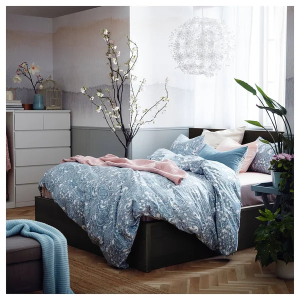 IKEA - MALM Storage Bed, black-brown, Queen