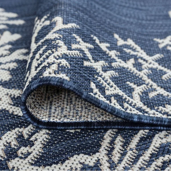 Alise Rugs Exo Novelty Coastal Indoor/Outdoor Area Rug - 5&3&& x 7&3&& - Navy