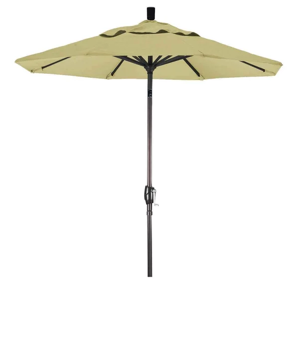 California Umbrella 7.5& Aluminum Market Umbrella Push Tilt Bronze/Sunbrella/Dolce Oasis GSPT758117-56001