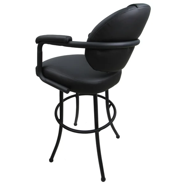 Tobias Designs 34x22 Fabric Swivel Extra Tall Bar Stool in Mojave Gray and Black - m70BS34_mojGr_bl