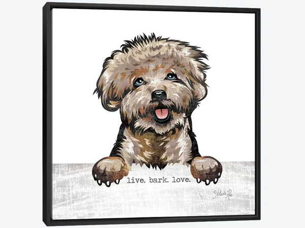 Framed Canvas Art - Live. Bark. Love. by Marla Rae ( Inspirational & Motivational Wall Art > Home art)