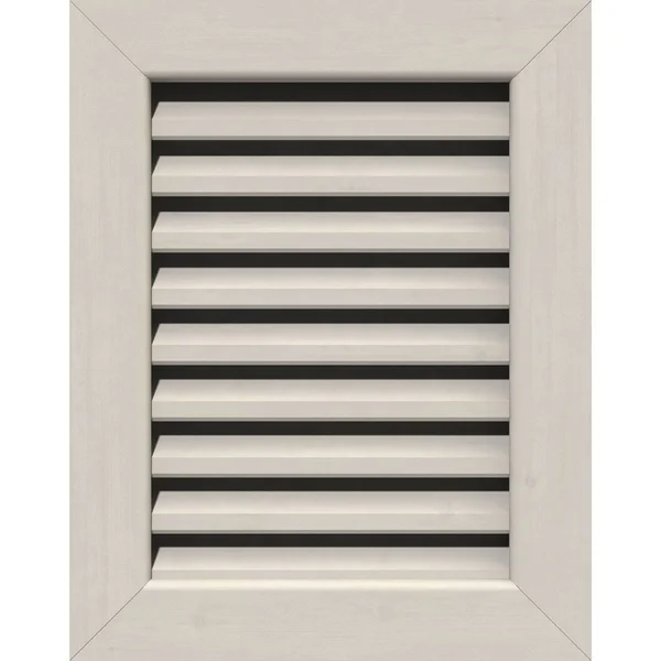 18 inchw x 28 inchh Vertical Gable Vent (23 inchw x 33 inchh Frame Size): Primed, Functional, Smooth Western Red Cedar Gable Ven