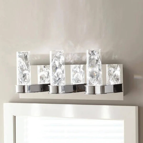Home Decorators Collection Cusseta 23-Watt Crystal Integrated LED 3-Light Vanity Light