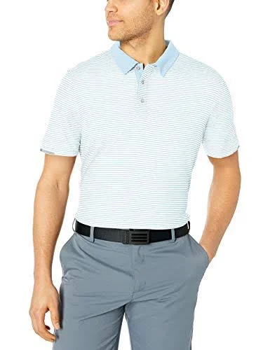 Adidas Climachill Tonal Stripe Polo Glow Blue/White XX-Large