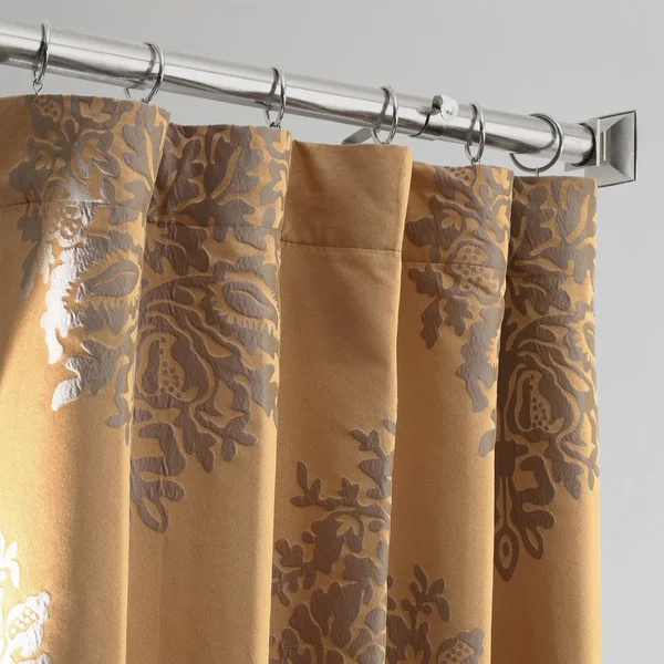 Jqch-20160733-96 Ellaria Faux Silk Jacquard Curtain - Silver Dew, 50 x 96
