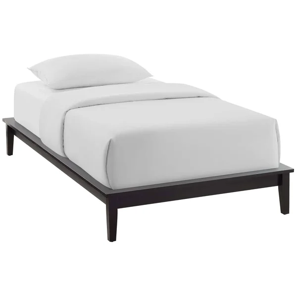 Modway Lodge King Wood Platform Bed Frame, White