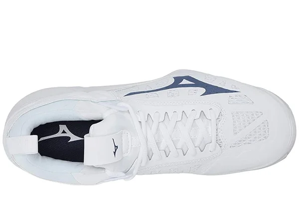 Mizuno Wave Momentum White/Navy Women's Volleyball Shoes, Size: 7