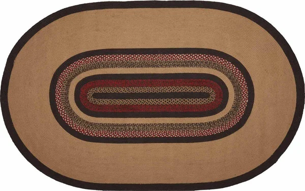 VHC Brands Landon Jute Rug Stencil Stars 6& Round