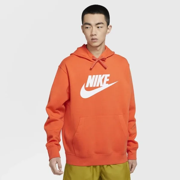 Nike Men's Sportswear Club Fleece Hoodie - Orange