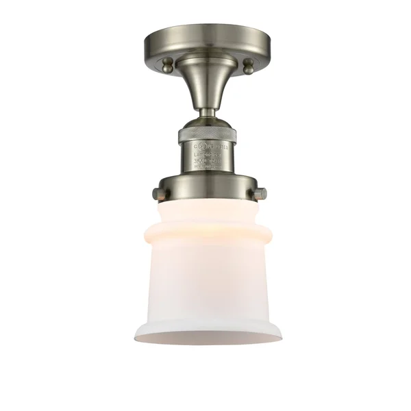 Innovations Lighting-Small Canton 1 Light Semi-Flush Mount-517-1CH-SN-G181S-LED