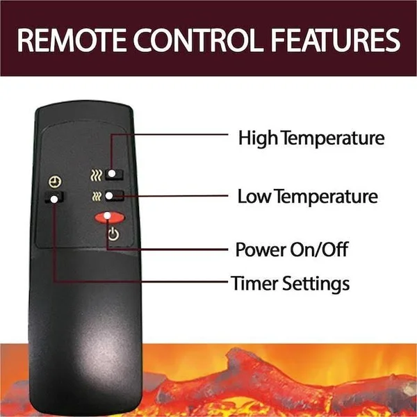 Cambridge 25x22 Freestanding Electric Curved Fireplace Heater Insert
