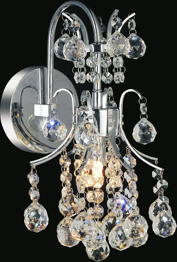 CWI Lighting Princess 1 Light Wall Sconce - Chrome 8012W8C
