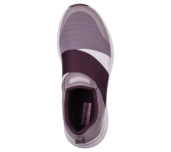 Skechers Women's GOrun Pulse - Bold Venture Running Shoes, Plum, 8.0