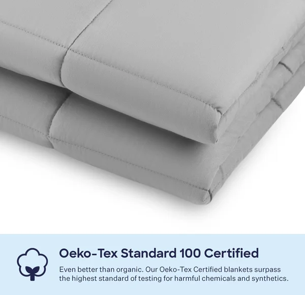 Weighted Blanket to Improve Sleep & Calm Anxiety Striped - Grey/White, Queen (60x80)