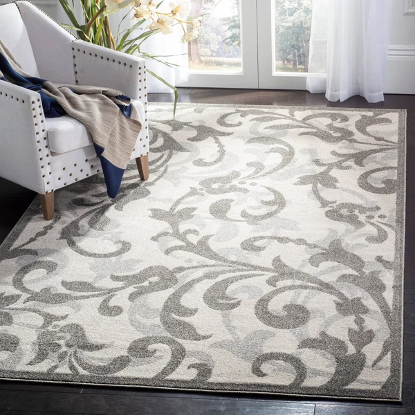 Safavieh 8& x 10& Amherst AMT428K Ivory - Grey Rug
