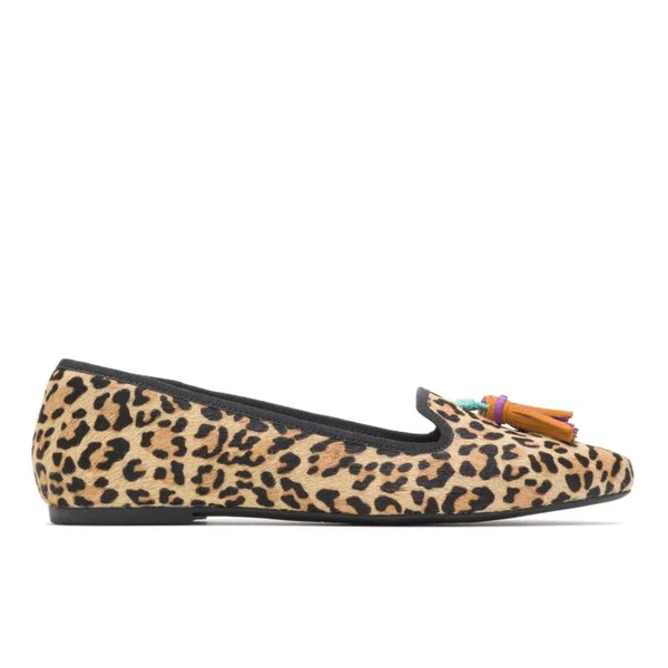 Hush Puppies Sadie Tassel Slip-On 9 Women's Leopard