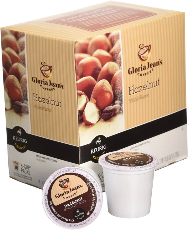 Gloria Jean&s Coffee K-Cups, Hazelnut - 18 count