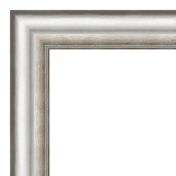 Amanti Art 21x22 x 25x22 Salon Framed Wall Mirror in Silver