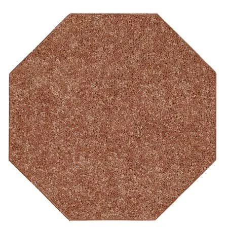 Saturn Collection Solid Color Area Rugs Rust - 9' Octagon, Orange