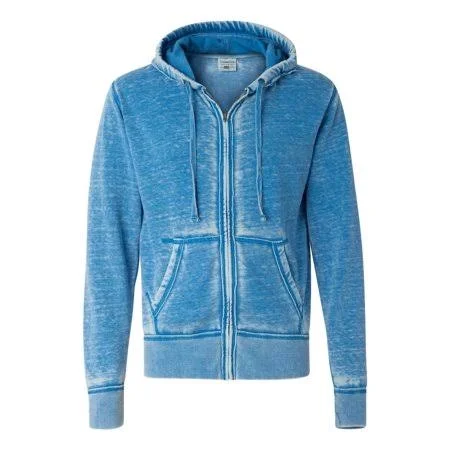 J America JA8916 Vintage Zen Full-Zip Fleece Hood - Royal - 2XL