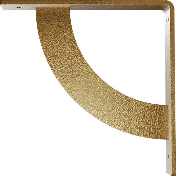 Ekena Millwork 2x22W x 10x22D x 10x22H Bulwark Steel BRACKET - Hammered Gold