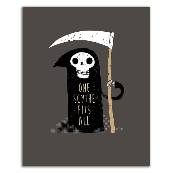 18x22 x 14x22 One Scythe Fits All by Michael Buxton Print on Canvas