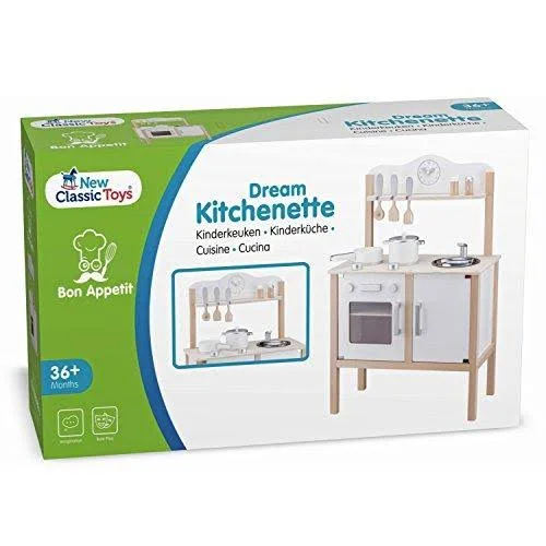 New Classic Toys 11050 Kitchenette Modern Playset, White