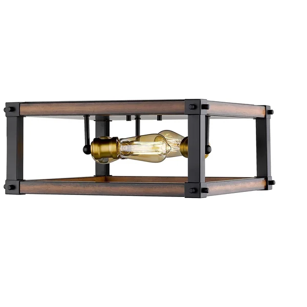 Z-Lite-472F3S-ABB-Kirkland - 3 Light Flush Mount Ashen Barnboard