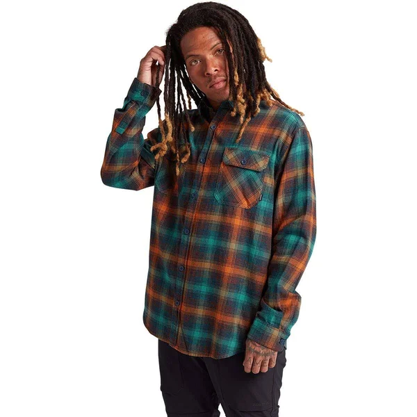 Burton Men's Brighton Flannel, Antique Green Bad Hombre Plaid, M