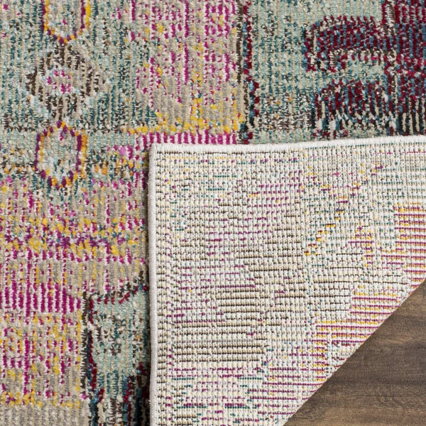 Safavieh CRS517P Crystal Light Grey - Purple Area Rug - 7& x 7& Round