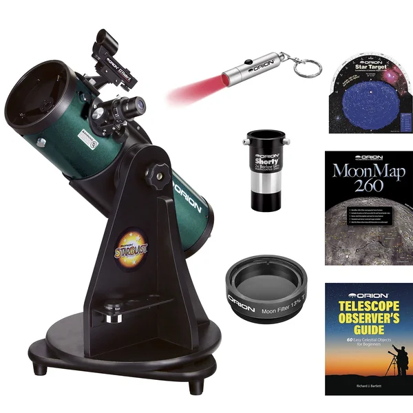 Orion StarBlast 4.5 Astro Reflector Telescope Max Kit, White