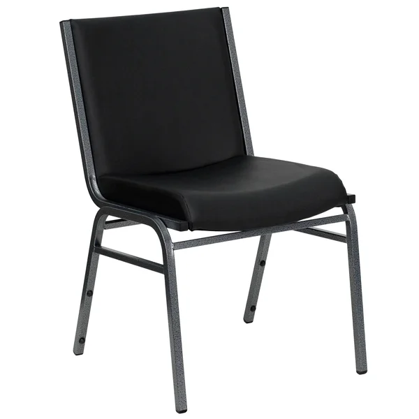 Lancaster Home Hercules Series Black Metal Stack Chair - Size: Beige