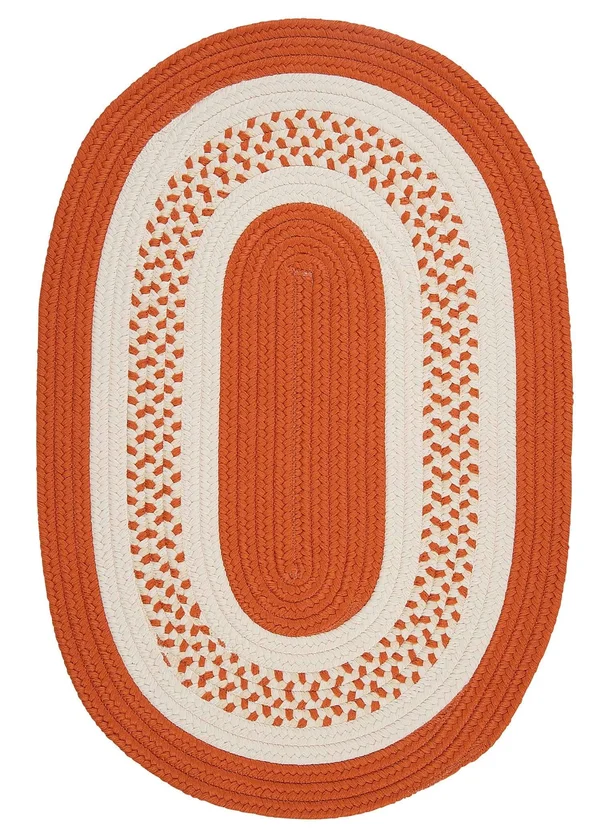 Colonial Mills Crescent Orange 2&x10& Oval Rug