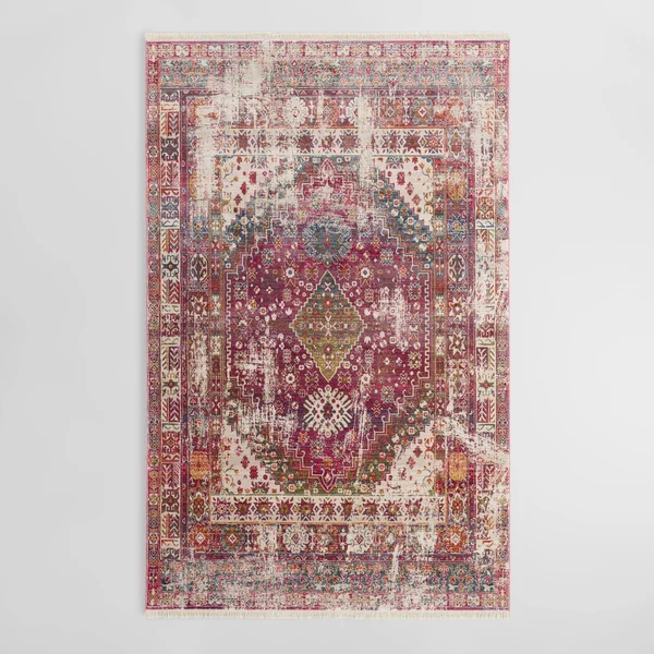 Multicolor Geometric Medallion Persian Style Area Rug by World Market
