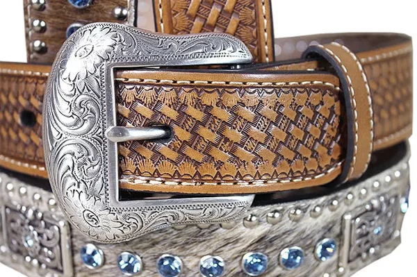 Nocona Men's Calf Hair Belt
