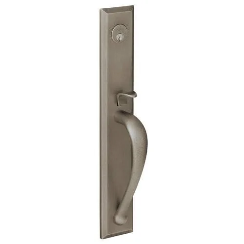 Baldwin Hardware - Full Cody Escutcheon Left Handed Full Dummy Handleset with BeaverTail Lever in Distressed Antique Nickel - 64