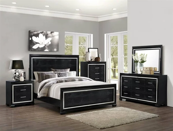 Luca Black Nightstand - Myco LU730-N