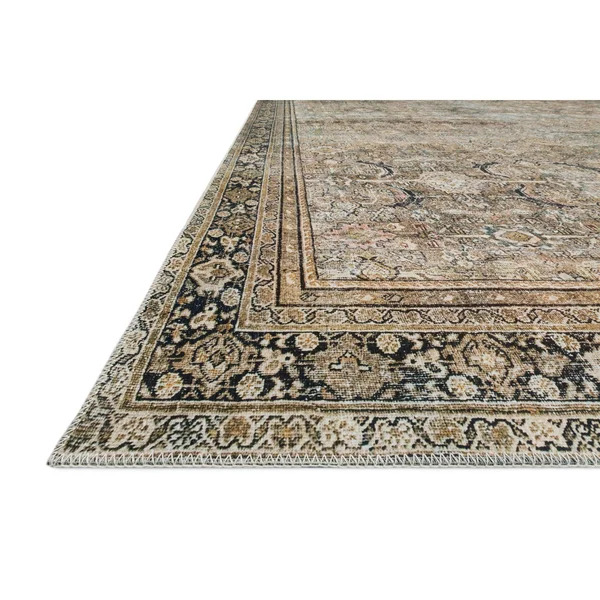Alexander Home Isabelle Traditional Vintage Border Printed Area Rug - 7&6x22 x 9&6x22