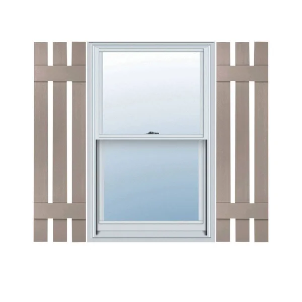 12x22W x 47x22H Lifetime Vinyl - Standard Three Board Spaced, Board-n-Batten Shutters, w/Installation Shutter-Lok&s & Matchin