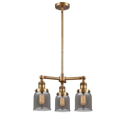 Adalbert 3 - Light Shaded Classic Chandelier 17 Stories Finish: Brushed Brass, Shade Color: Plated Smoked, Bulb Type: 3.5 Watt V