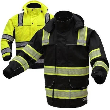 Onyx 3-in-1 Performance Winter Parka Jacket with Reflective Tape - Black, 4X-Large, Brite Safety