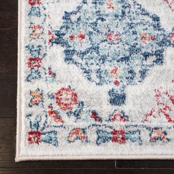 Safavieh Brentwood BNT815A 6&7x22 x 6&7x22 Round Cream - Blue Area Rug