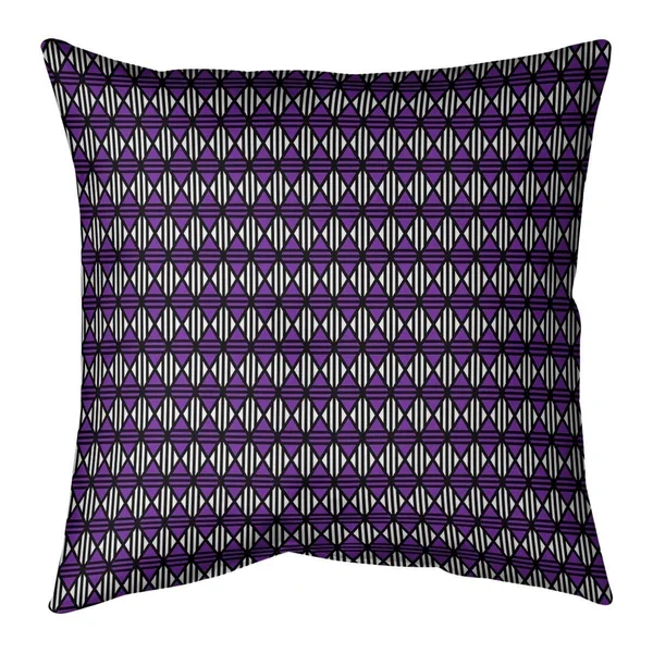 Porch & den Gilmore Classic Lined Diamonds Throw Pillow - 20 x 20 - Purple - Cotton