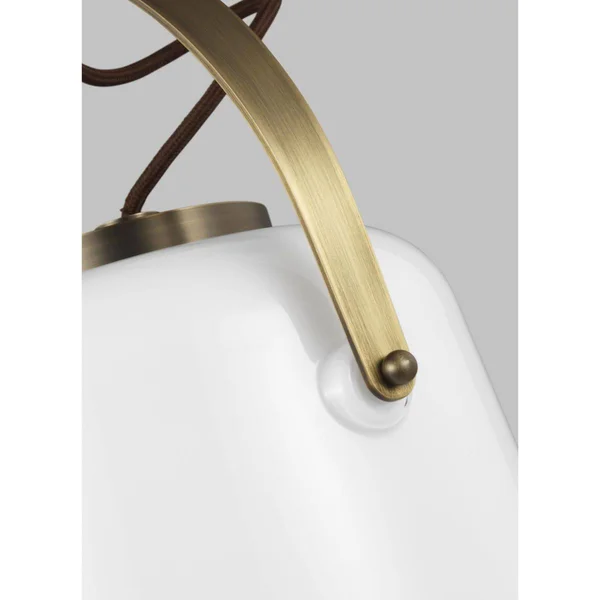 Generation Lighting - LP1001TWB - One Light Pendant - Hazel - Time Worn Brass