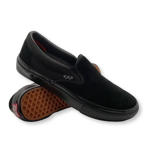 Vans Skate Slip-On Shoes - Black/Black - 5.5